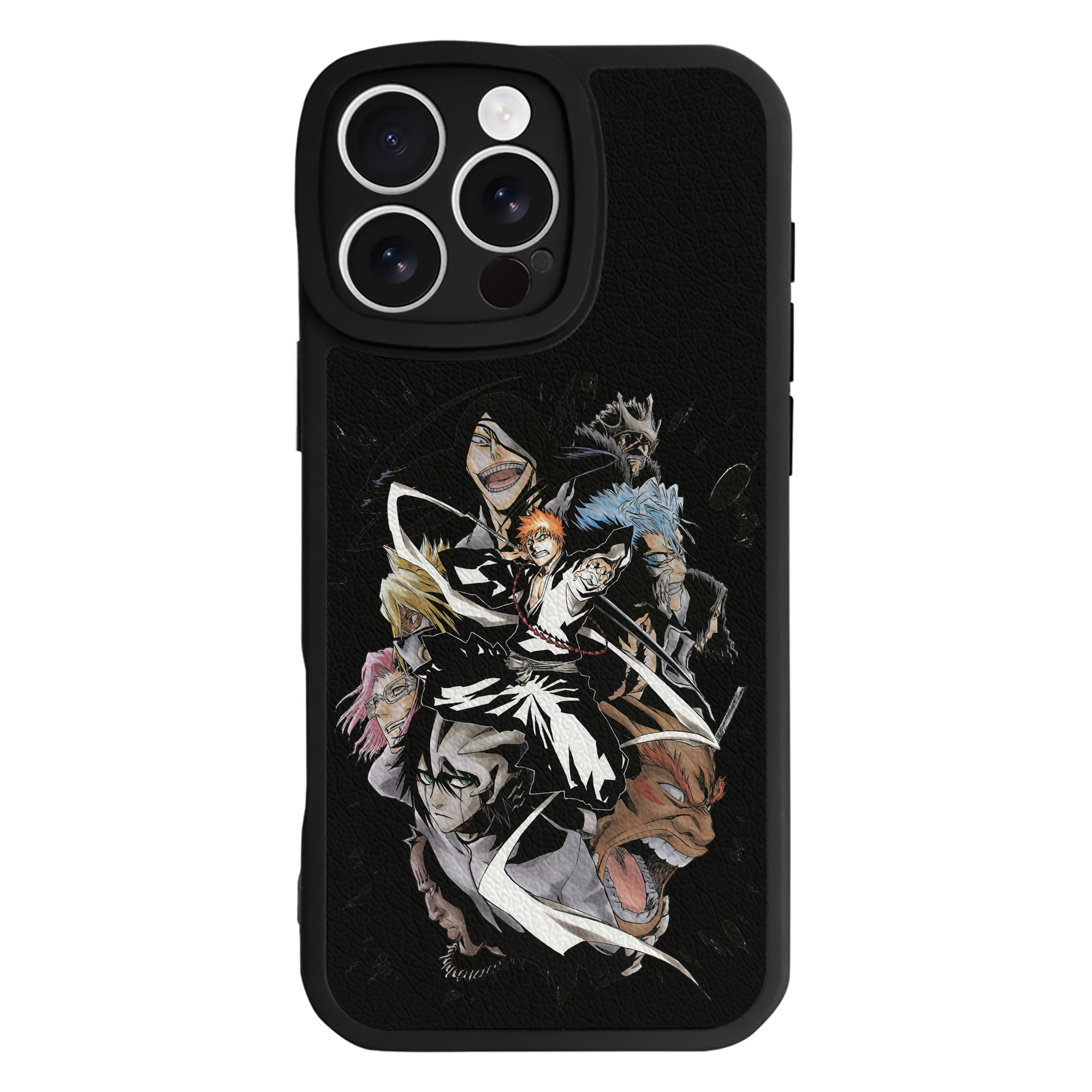 （画像用） ブリーチ 黒崎一護（くろさき いちご）BLEACH Kurosaki Ichigo 【iPhone 16シリーズ対応】シリコンスマホケース（レザー調） 材質：シリコン